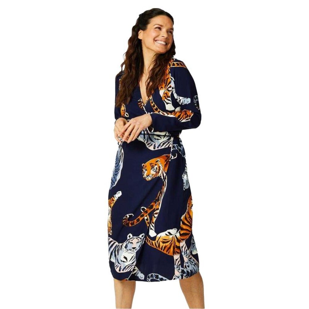 Biba Womens/Ladies Tiger Print Wrap Dress / Multicolored